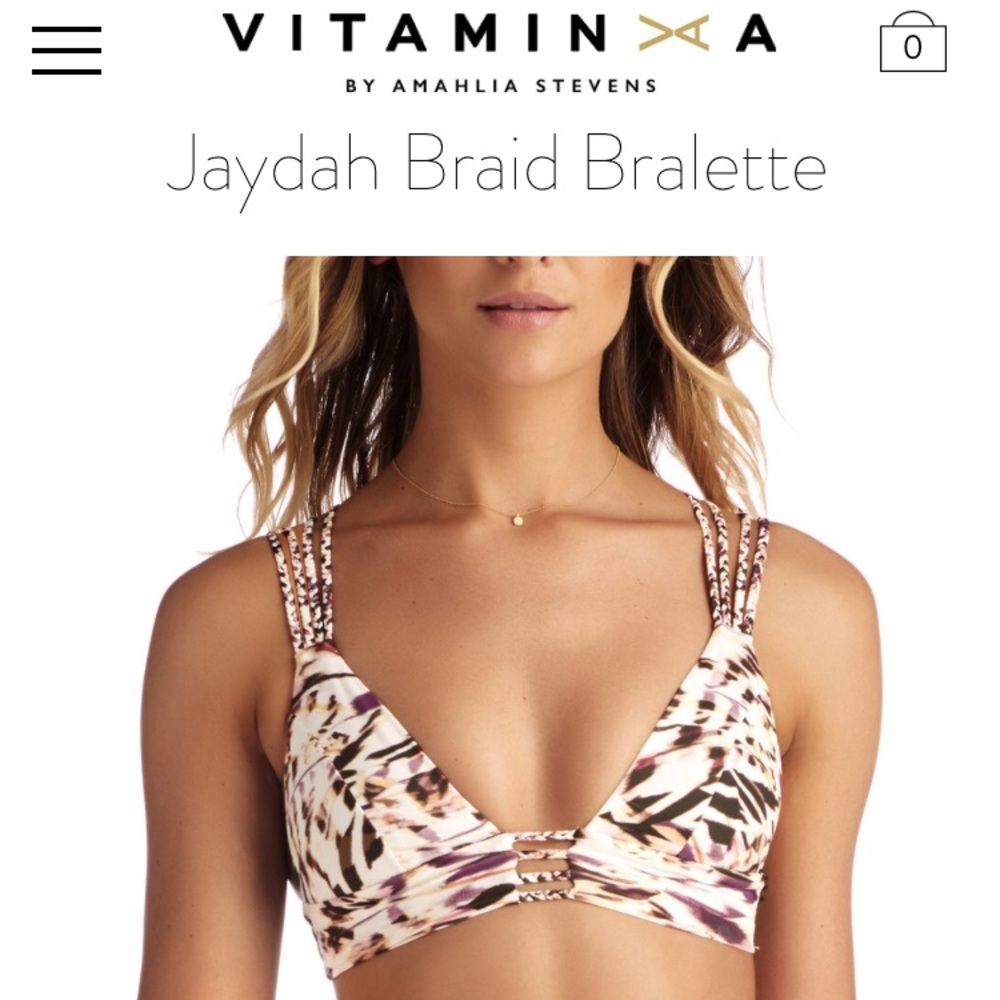 BRAND NEW Vitamin A La Plume Jaydah Bikini Top